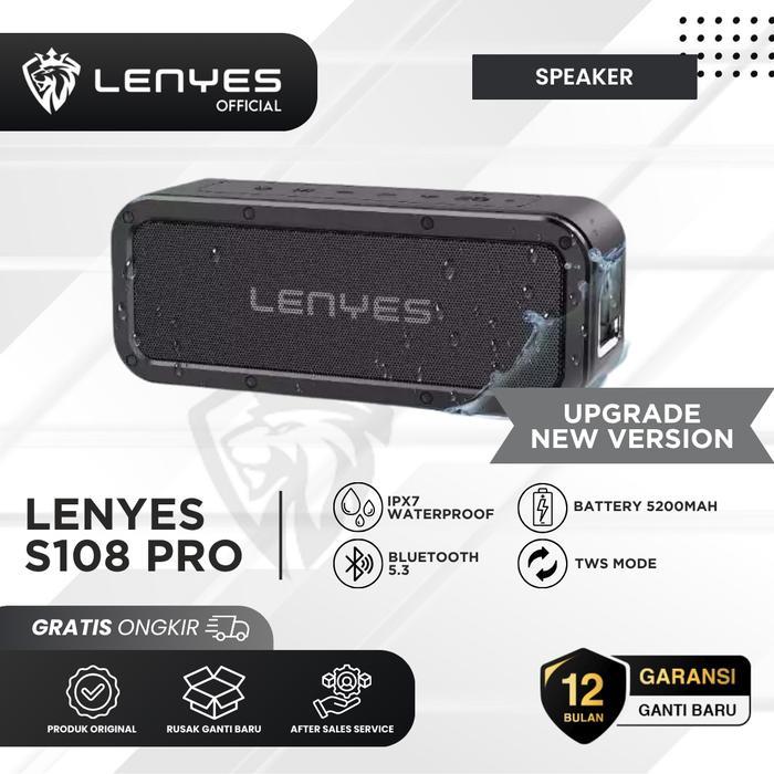 Lenyes S108 Pro Speaker Bluetooth Portable 40W Waterproof Ipx7 Heavy Bass Wireless 5.3 Tws Equalizer