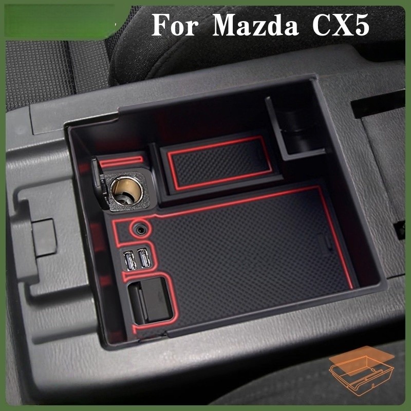 For Mazda CX-5 CX5 CX 5 2017-2025 Interior Cup Holder Storage Box Console Container Holder Tray Car