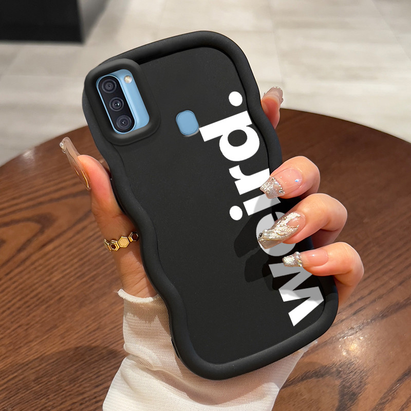 Casing HP Untuk Samsung A11 M11 Case Simple Unik Kasing silikon Cesing bingkai krim Softcase anak co