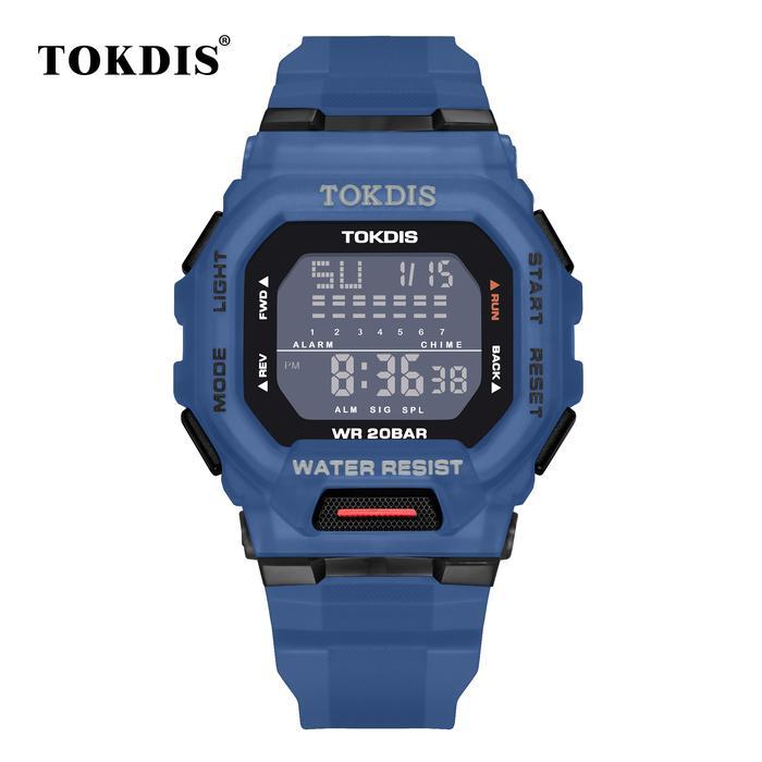 HOT SALE JAM TANGAN PRIA TOKDIS 02573 RUBBER DIGITAL ORIGINAL WATER RESIST 3 ATM TERMURAH