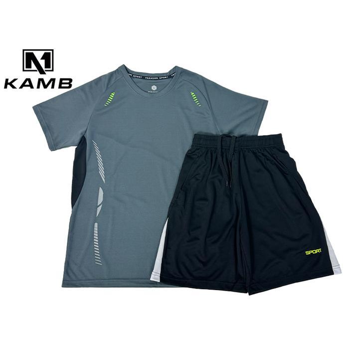 Kamb Set Baju Olahraga Pria Original Lari Badminton Running Jersey Gym Pakaian Sport