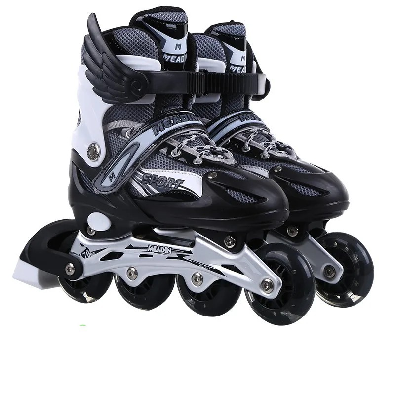 Skating shoes, children's flash straight row roller skating shoes, roller skating shoes, adjustable