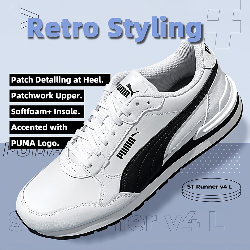 Puma Men's and Women's Sports Shoes, Lightweight Retro Casual Shoes, Daily Commuting Sneakers