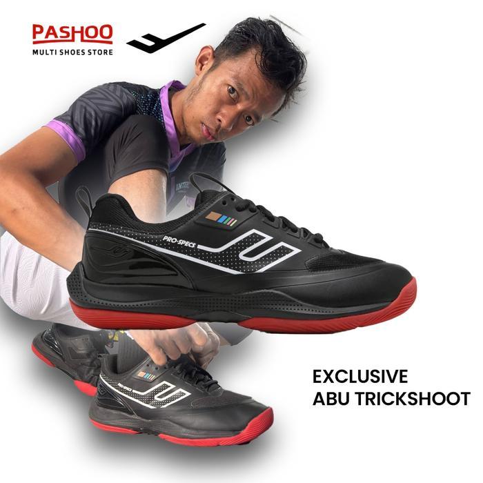 Prospecs Legend Series Sepatu Badminton Pria dan Wanita ABU x PASHOO