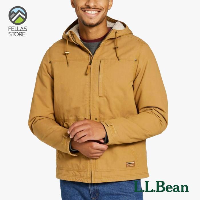 LL Bean - Men's Insulated Utility Hoodie Jacket Marsh Brown