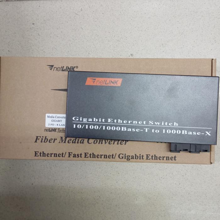 Netlink Media Converter Gigabit 2 Fo - 8 Lan