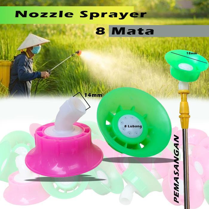 KEPALA SPRAYER PLASTIK SPRAYER KABUT 8 TITIK - NOZZLE PLASTIK SPRAYER MANUAL ELEKTRIK ANTI ANGIN 8