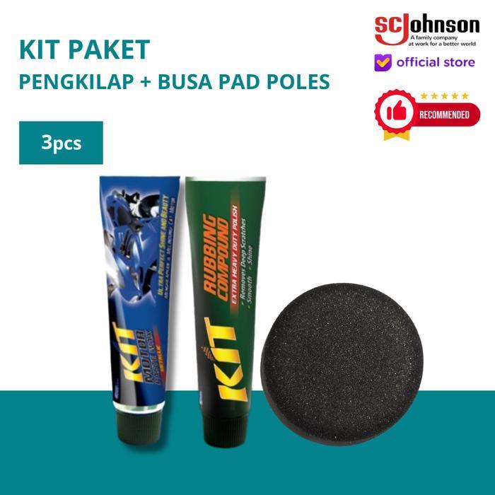 New Kit Paket Pengkilap Motor & Busa Poles / Perawatan Body Motor