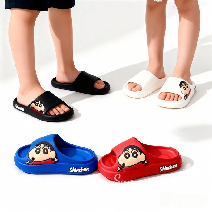 Bata Kids - Sandal Anak Laki Laki Size 24-35 Karakter Shinchan Sandals Selop Anak Cowok Karet Lentur