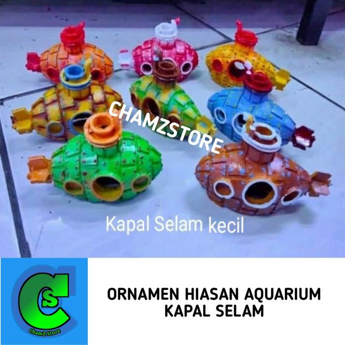 Ready Ornamen Kapal Selam Hiasan Aquarium Aquascape / Ornamen Kapal Selam / Ornamen Hiasan Aquarium