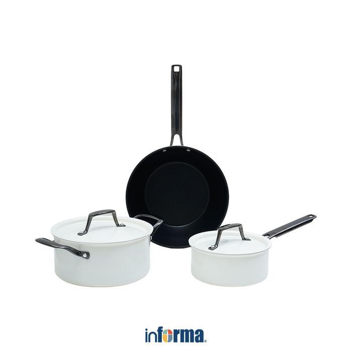 NEW PRODUK INFORMA COOKING COLOR SET 5 PCS LIONEL PERLENGKAPAN MASAK SET PANCI COOKWARE SET POT &