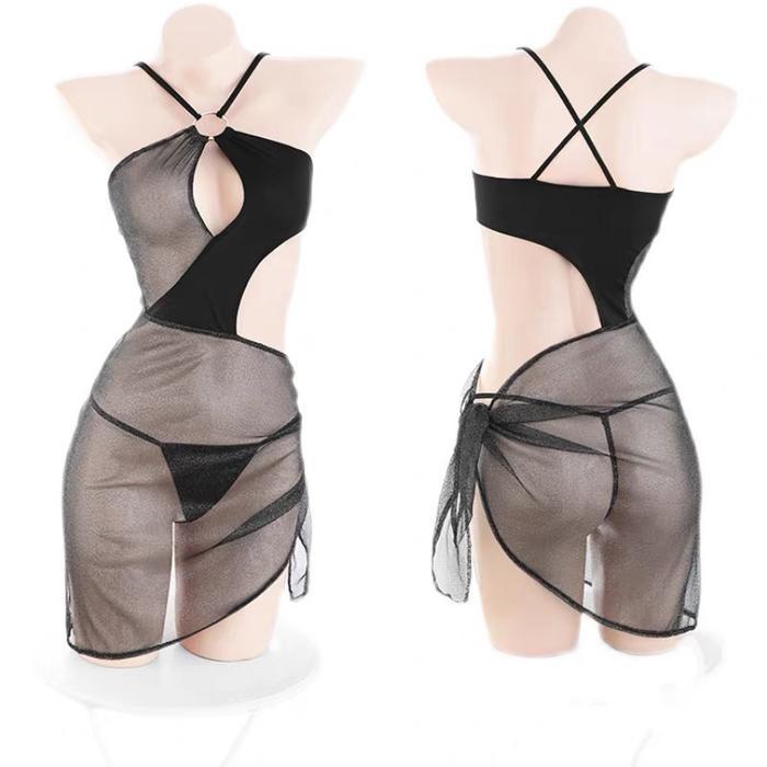 Lingerie Set Dress Transparan Baju Dinas Malam Seksi Baju Tidur Wanita A272