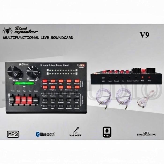 Soundcard Black Spider V9 / Sc9 / V 9 / Sc 9 Garansi 1 Tahun Original Terlaris