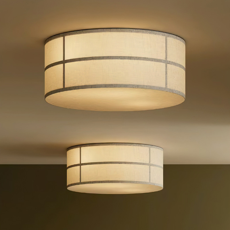 Lampu Gantung Plafon Kain Wabi Sabi Jepang untuk Ruang Tamu, Kamar Tidur, Hotel, dan Restoran