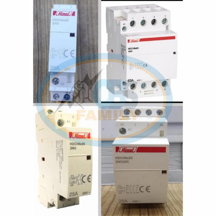 Himel Modular Contactor 4Pole 40Ampere 4No / 4Nc / 2No+2Nc / 3No+1Nc Terbaru