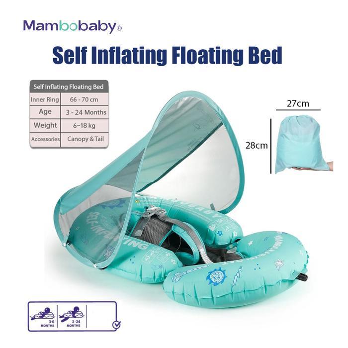 Mambobaby Self Inflating Floating Bed Pelampung Kasur Bayi Renang Anak Outdoor Air
