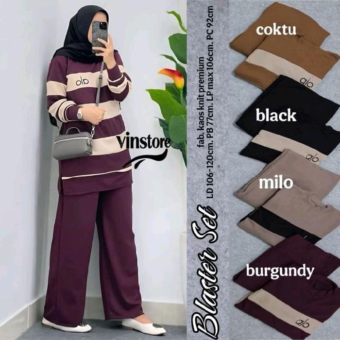 BLASER SET, SISKA SET JINS MIX COMBED SETELAN WANITA ONE SET Celana