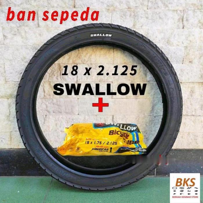 Ready Ban Luar Dalam Sepeda 18X2.125 Swallow 18 X 2.125 -Gratisongkir
