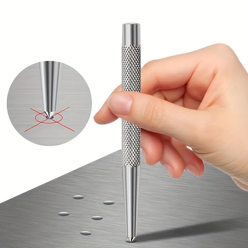 High Hardness Center Punch Non-slip Handle Tapered Punch Point Punch Locator Metal Drill Mark Center