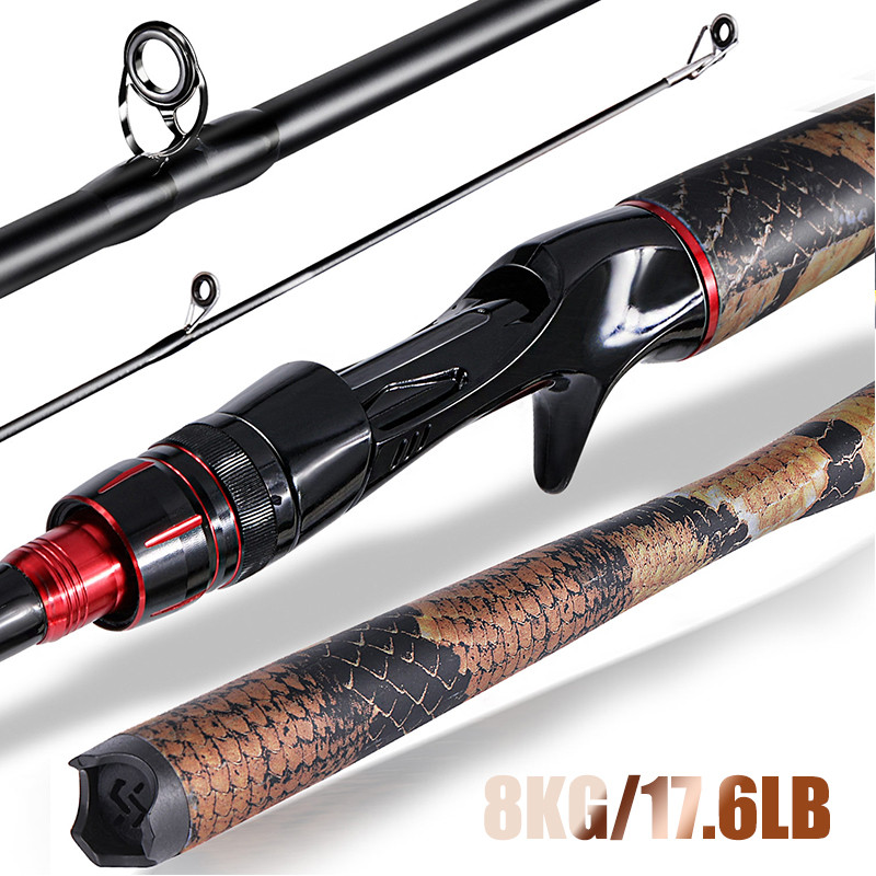 Sougayilang 1.98m Spinning Casting Fishing Rod Ultralight Weight Carbon Fiber for Travel Freshwater