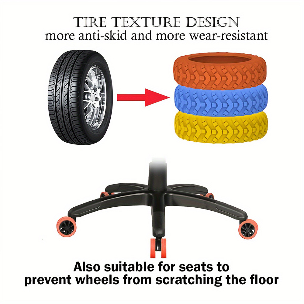 8PCS Luggage Wheels Protector Silicone Wheels Caster Shoes Travel Luggage Suitcase Reduce Noise