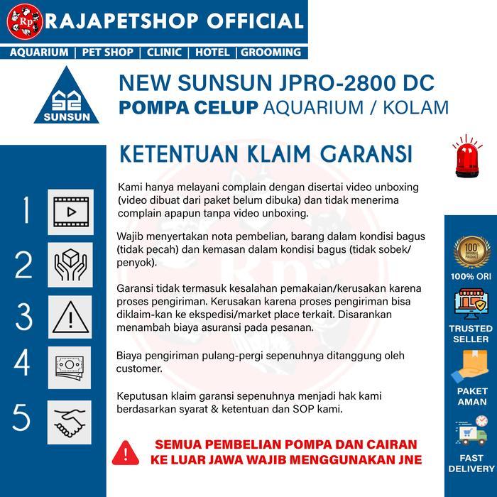 NEW SUNSUN JPRO 2800 DC POMPA CELUP KOLAM AQUARIUM