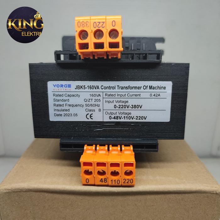 Vorge Transformer Trafo Step Down Jbk5 160Va 220 380 Out 220V/110V/48V