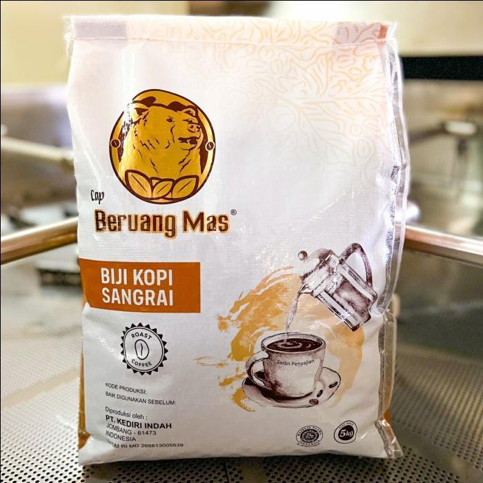 Kopi Biji Sangrai Beruang Mas 5 kg
