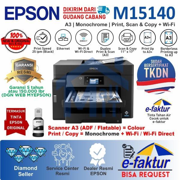 PRINTER EPSON M15140 EPSON M-15140 M 15140 A3 Wi-Fi Duplex Monochrome