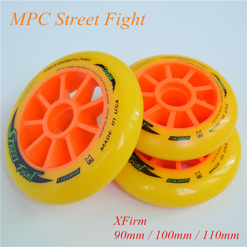 Speed Skate Wheels MPC Wheel XFIRM Competition Street Fight Orange 110mm 100mm 90mm Inline Skates