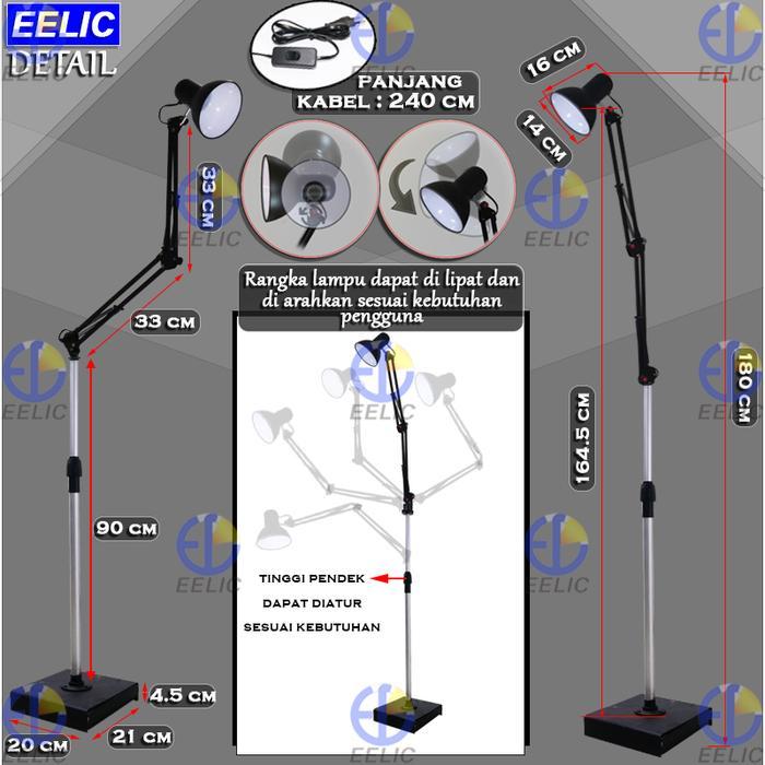 EELIC ELC-J018 LAMPU ARSITEK STANDING LAMP LAMPU BELAJAR ARSITEK MODEL BERDIRI LAMPU ARSITEK TINGGI