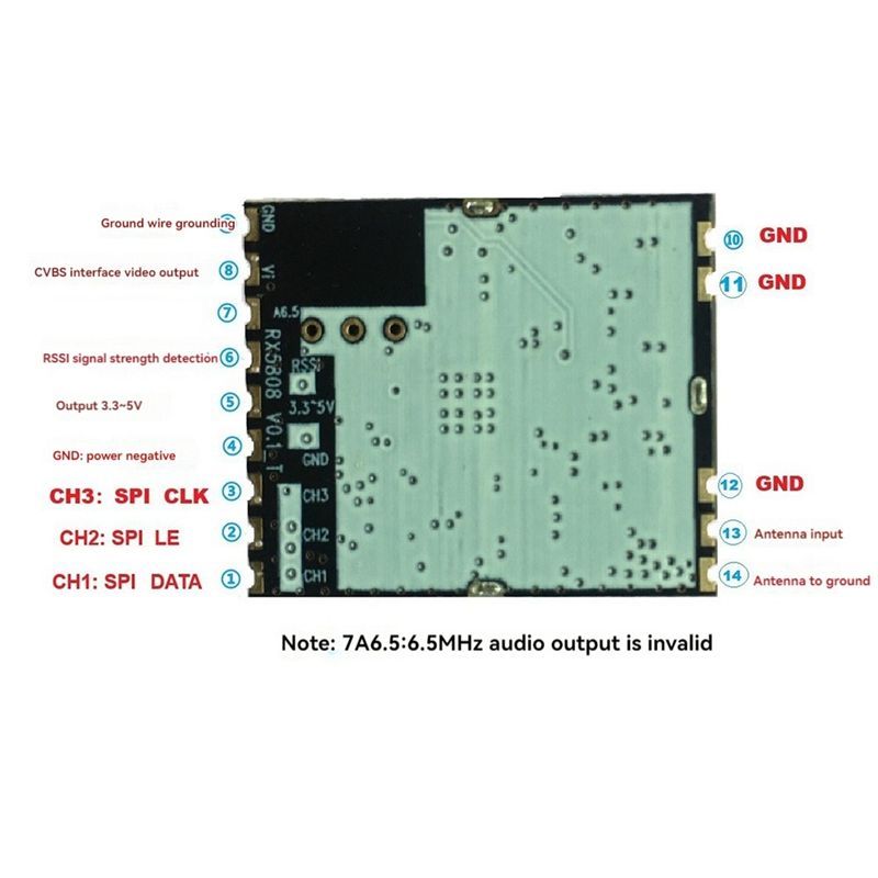 FFYY-FPV RX5808 Wireless Video Receiver Module 5.8G Receiver Module For AV Transmitter FPV RC Drone
