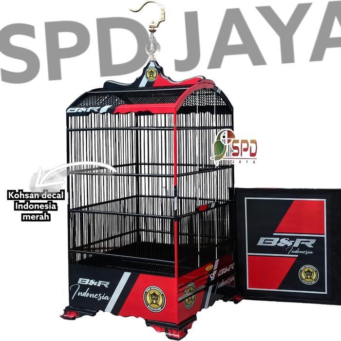 Sangkar Kandang Kosan Kohsan Bnr Decal Indonesia Merah
