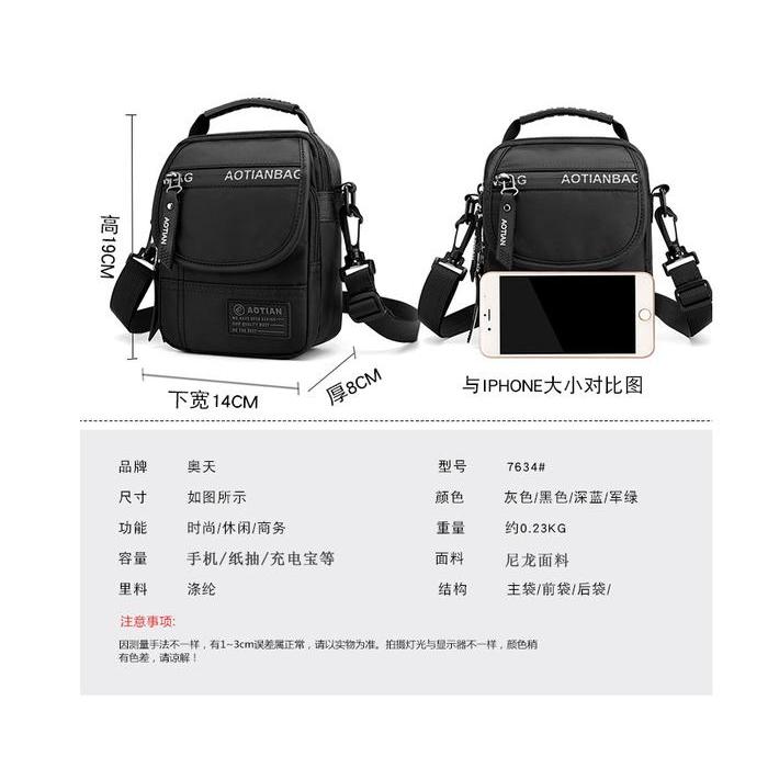 Tas Selempang Hp Multifungsi Slingbag Tas Pria Pinggang Aotian J125 #Gratisongkir