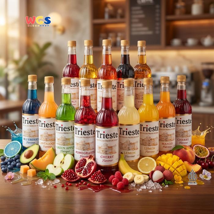 Trieste Syrup Rasa Buah 650Ml - Sirup Premium Untuk Soda Buah, Mocktail, Fruit Tea, Dessert, Cafe &