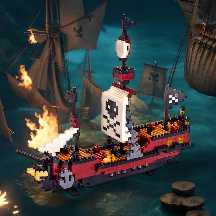Mainan Edukasi Blok Bangunan Kapal Bajak Laut Seri - Mainan Anak-anak - Toys titanic