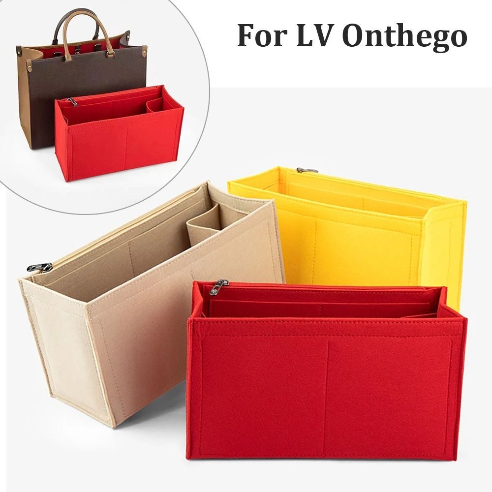 Felt Insert Liner Purse Organiser Pouch Handbag Tote Bag Internal Bag For LV Onthego Felt Bag