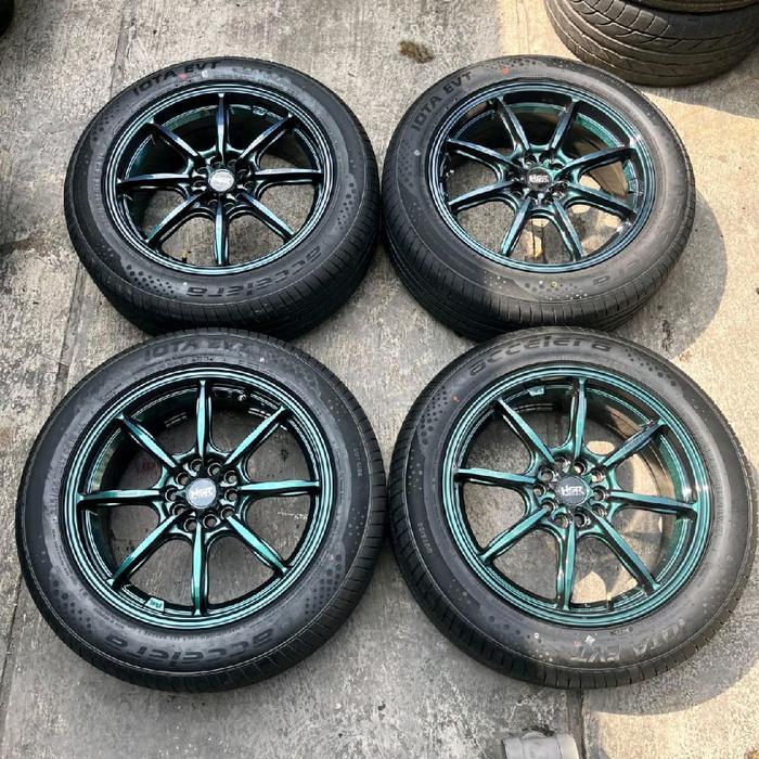 VELG CE28 R17 VELG MOBIL BEKAS HSR R17 PCD 5X114/5X100 BAN ACCELERA 215 55 R17
