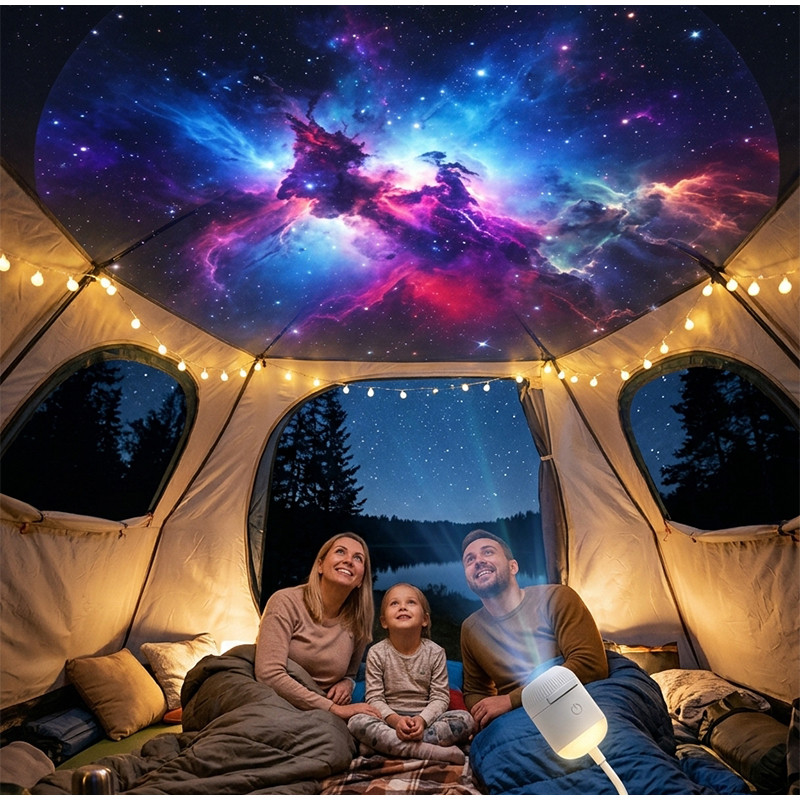 Dual Mode Mini Galaxy Starry Sky Projector Night Light 2-IN-1 Night Light Mode & Starry Sky Mode