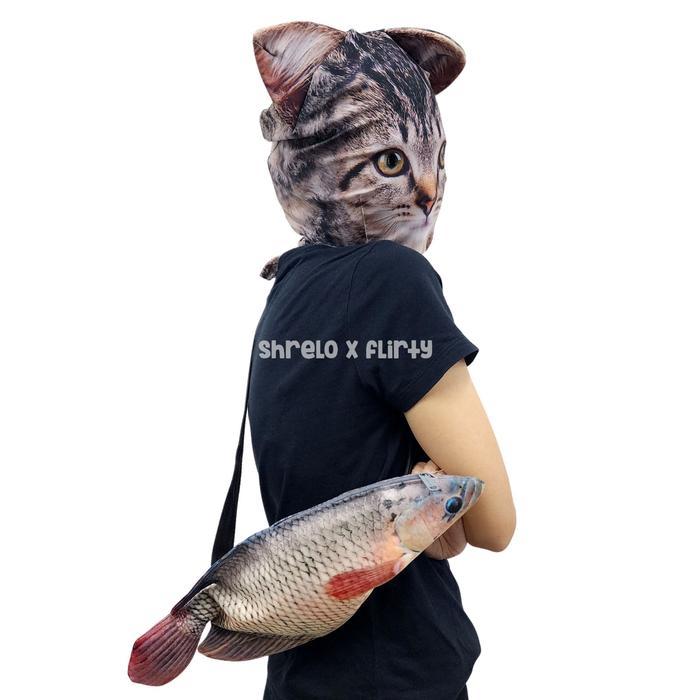 "New" Tas Selempang Punggung Dada Ikan Gurame Gurami Untuk Travel Canvas Tas Buckle Bumbag