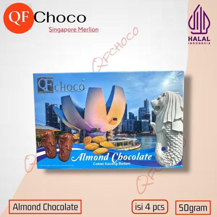 Cokelat Qfchoco Singapore Merlion 50Gram Isi 4 Halal Murah