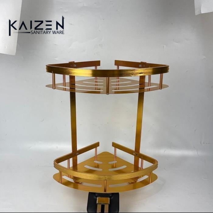 Rak sudut kamar mandi GOLD Aluminium Rak sabun Kamar mandi hook