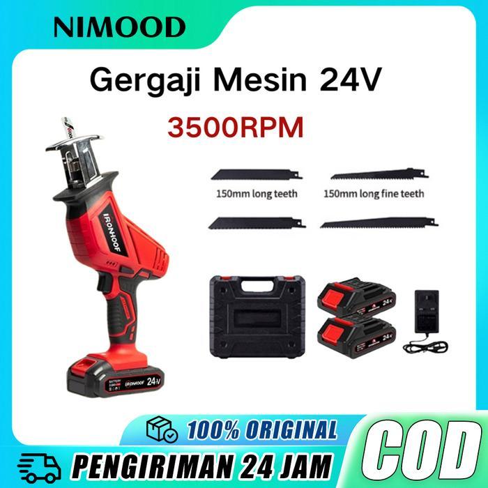 RECIPROCATING CHAINSAW GERGAJI SAW CORDLESS / GERGAJI MESIN / MINI CHAINSAW / CORDLESS RECIPROCATING