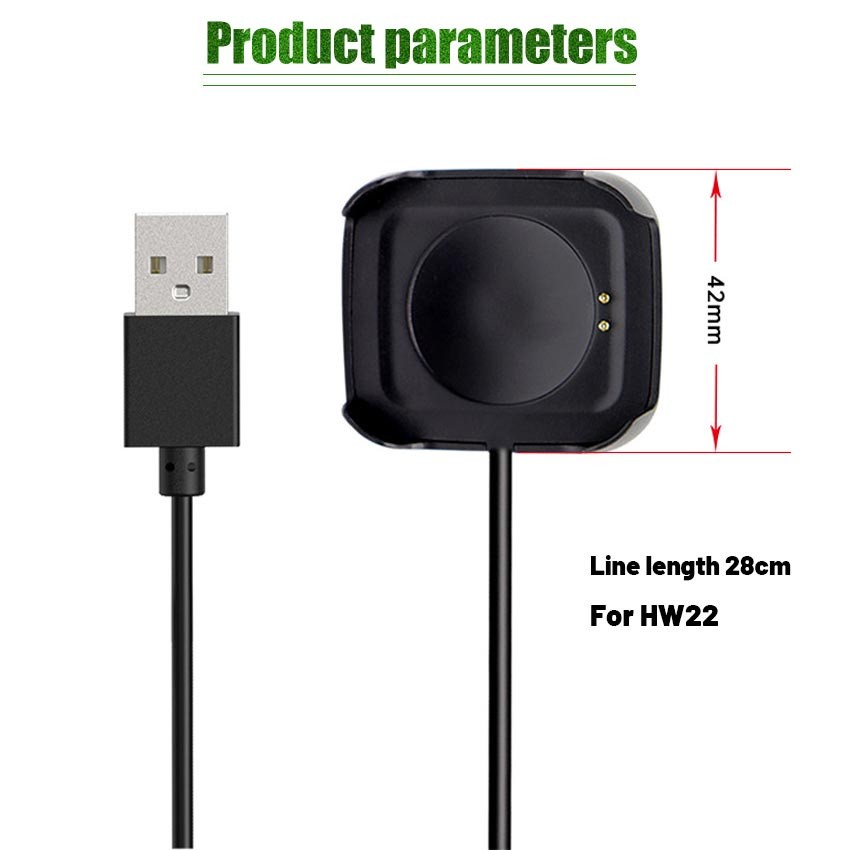 Kabel USB Charger Casan HW19 HW22 2 PIN Smartwatch Jam Docking Cable