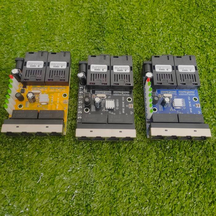 Htb Fiber Media Converter 2Fo 4Lan - 2Sc 4Rj45 Support Poe - Rpoe