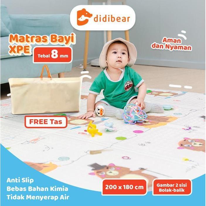 Terlaris Didibear Matras Bayi Tebal 8MM Playmat Bayi Karpet Lipat Anak/Bayi Tikar Lipat Foam Matras