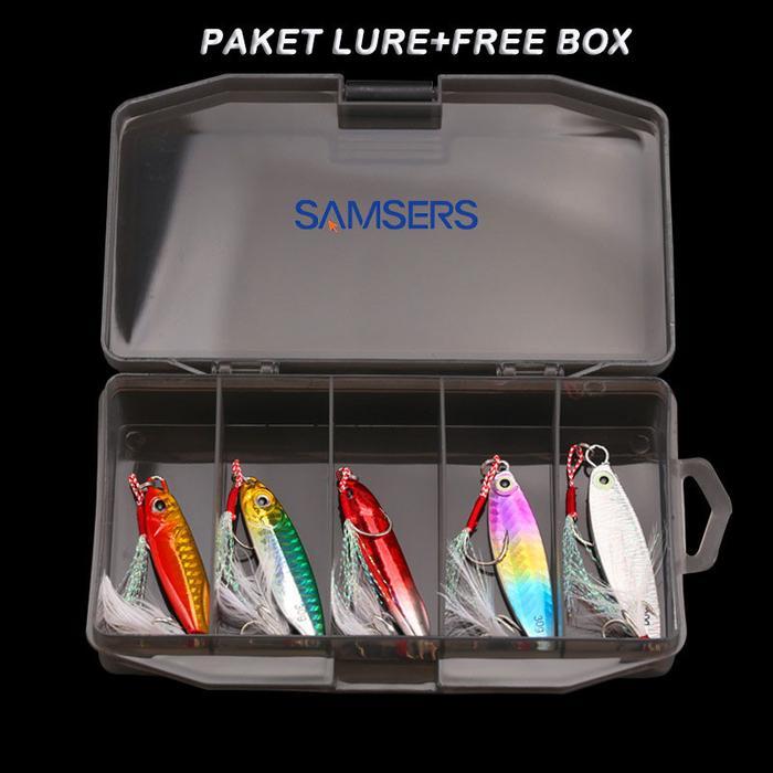 Terlaris Samsers Metal Jig Umpan Pancing 7G/10G/15G/20G/30G 5Pcs Paket Lure Casting Hampala Murah