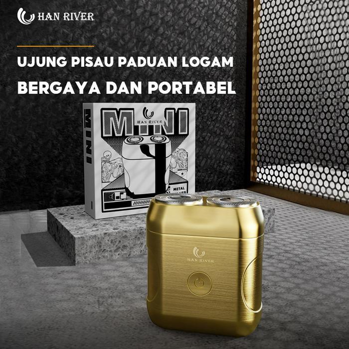 HAN RIVER ALAT CUKUR KUMIS DAN JENGGOT 120G ALAT CUKUR SAKU ELEKTRIK WATERPROOF PORTABLE CUKUR