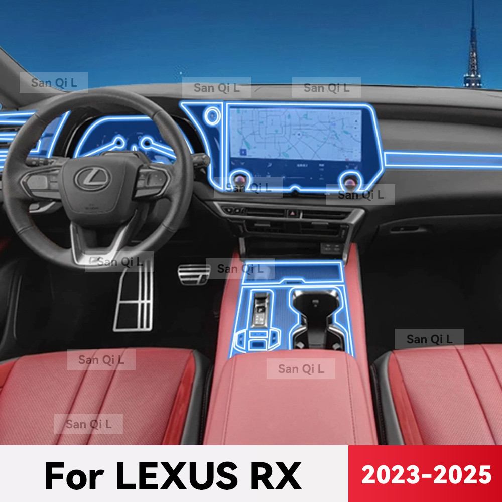 Transparent TPU For LEXUS RX 2023 2024 2025 Car Center Console Media Dashboard Navigation