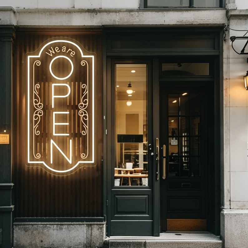 We are Open Neon Sign For Store Window, Business Open LED Classic Open Closed Light Restaurant Open